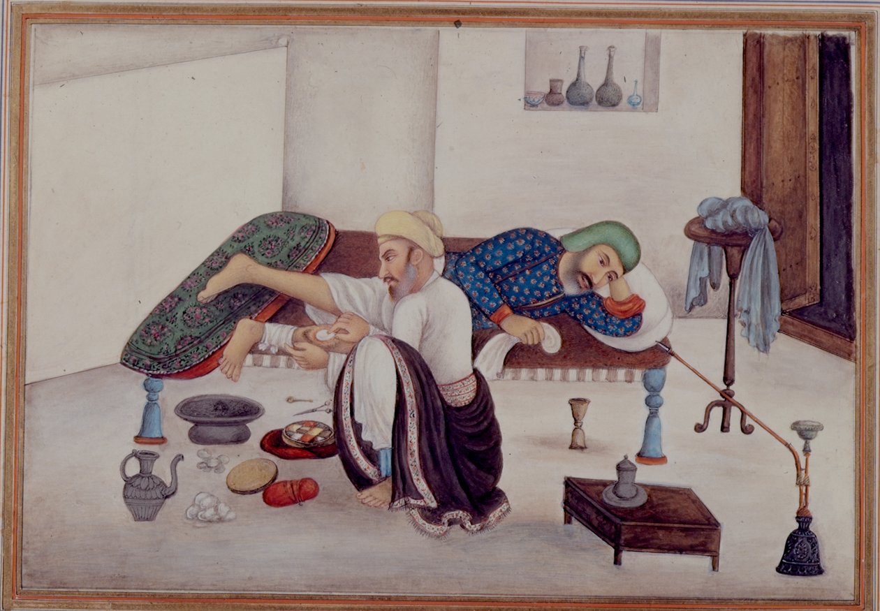 Ekle 27255 fol.219v Bir Hastalı Cerrah, Albay James Skinner (1778-1841) tarafından derlenen 