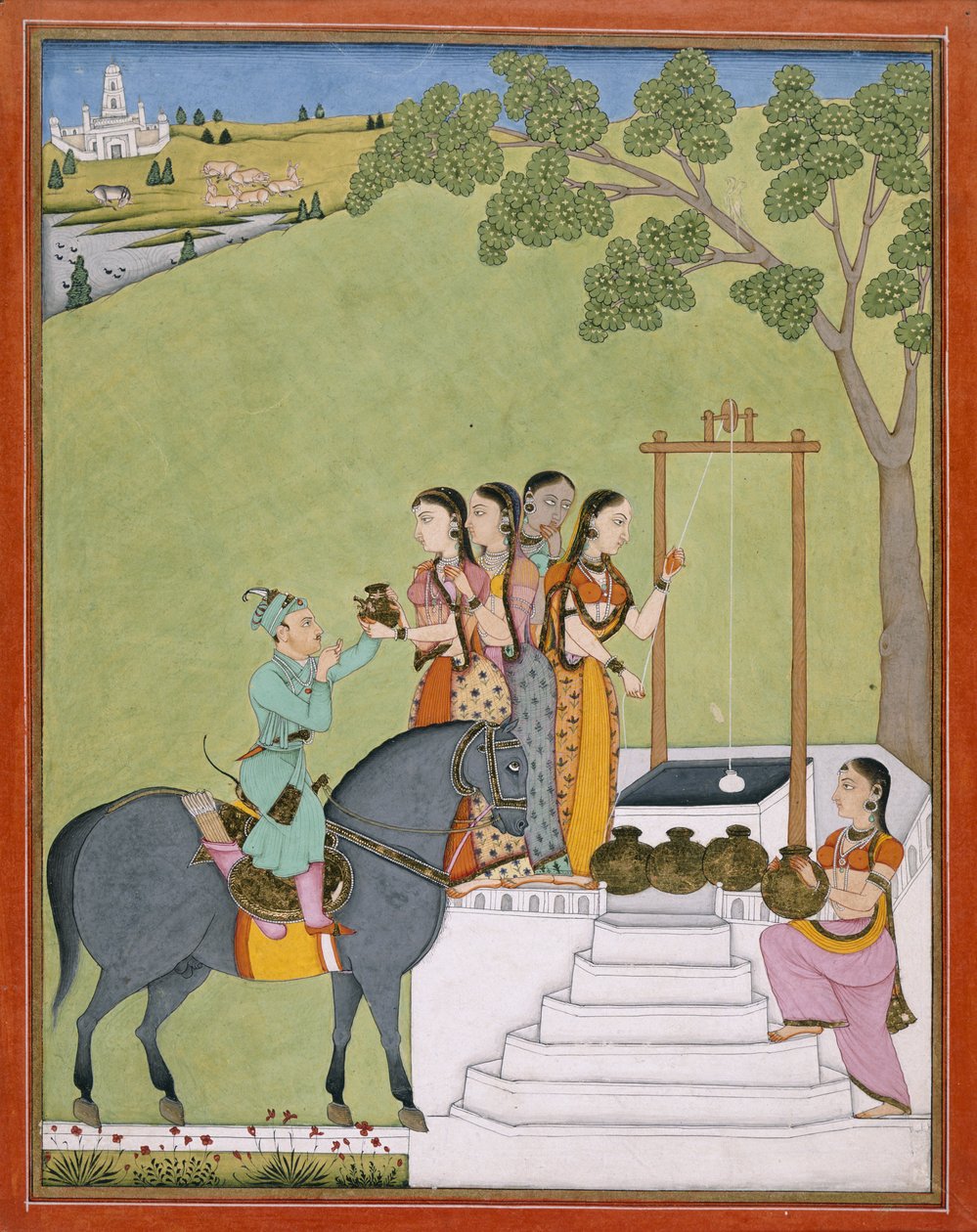 Ekle Or.3846 Kuyuda bir prens, c.1780 (kağıt üzerine sulu boya) by Indian School