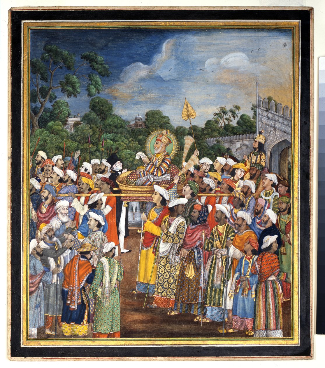 Ekber Şah II, İngiliz Sakinini Kabul Ediyor, 1810 dolayları by Indian School
