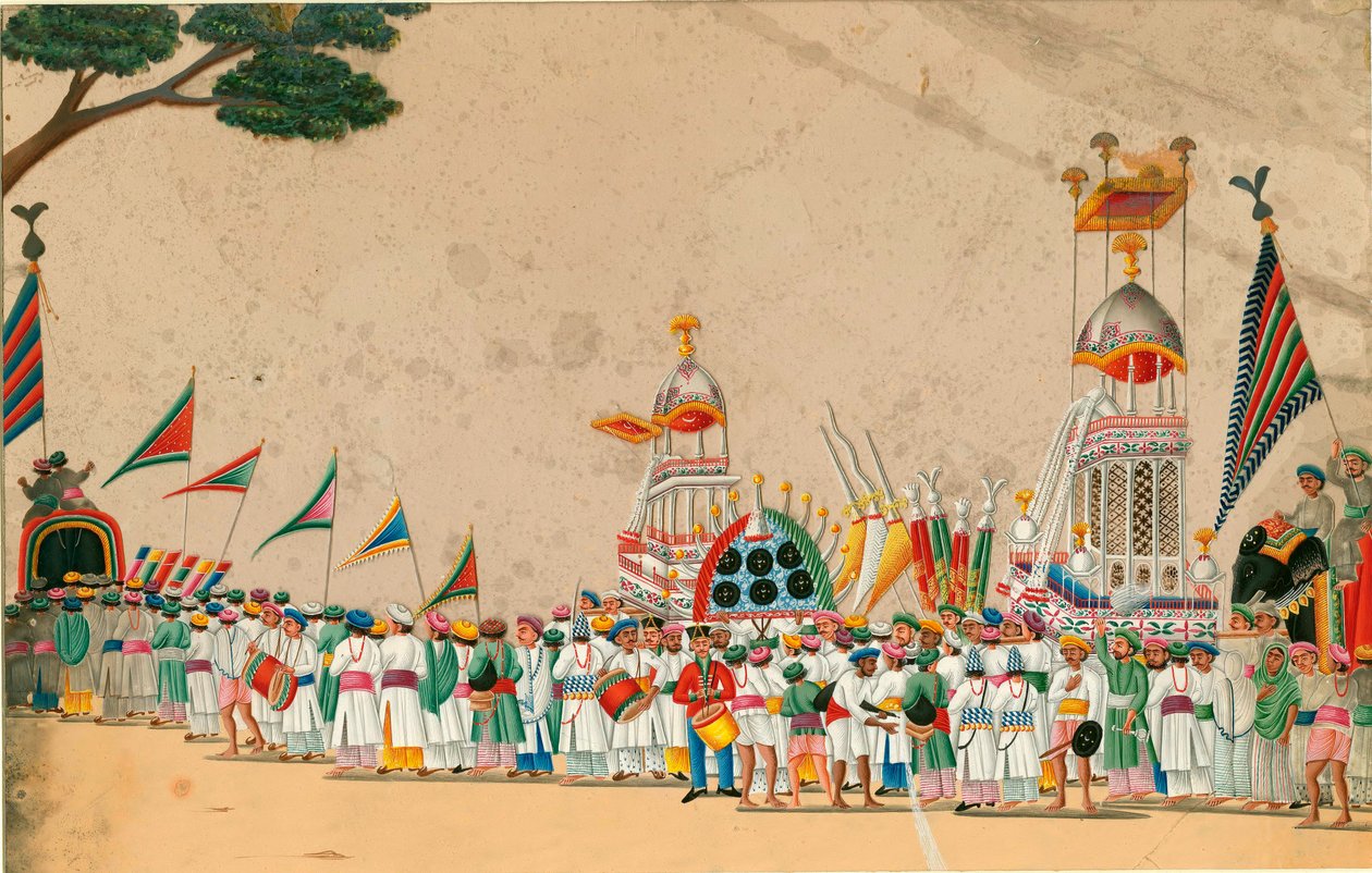 Sanat eseri : alay Guaj vers 1800 Dim 15x23,7 cm Özel Koleksiyon by Indian School