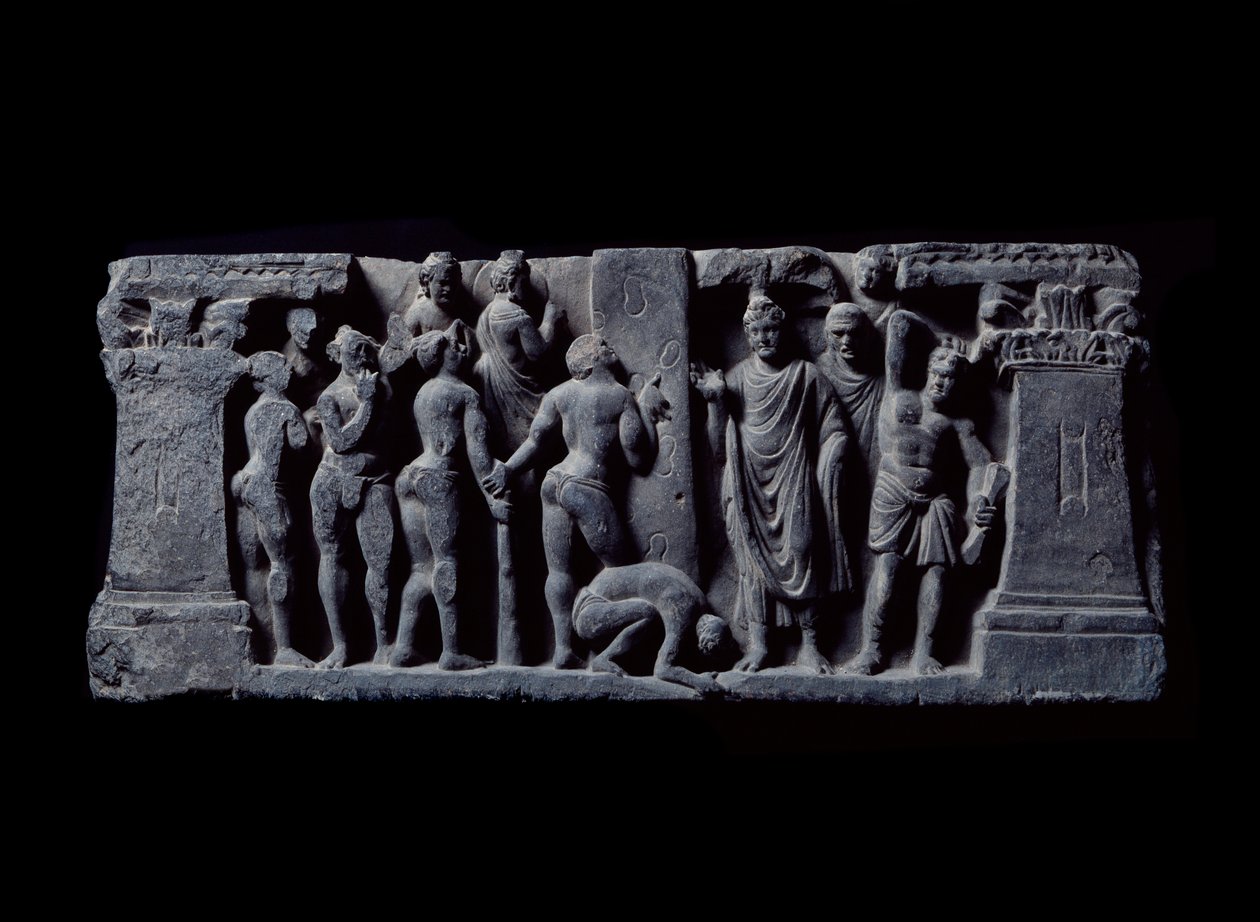 Gandhara Sanatı (veya Greko-Budizm): “” Devadatta okçuları Gautama