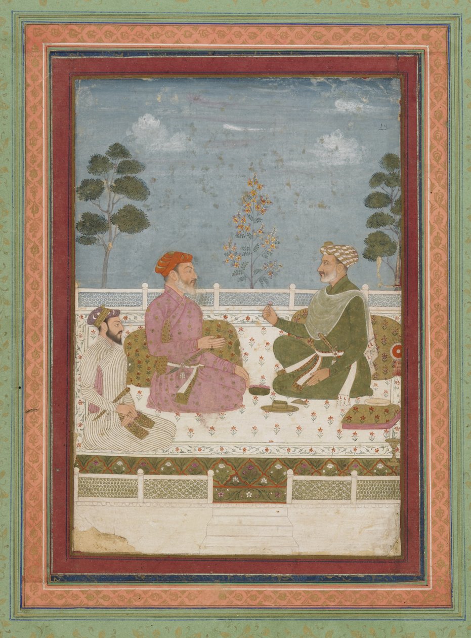 Seyirci sahnesi, resimli müstakil albüm folyosu, c.1750 by Indian School