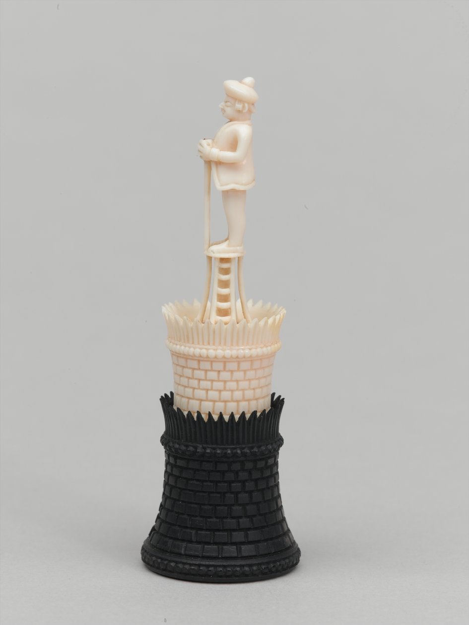 Siyah kale, satranç taşı, Hindistan, 1820 dolaylarında by Indian School