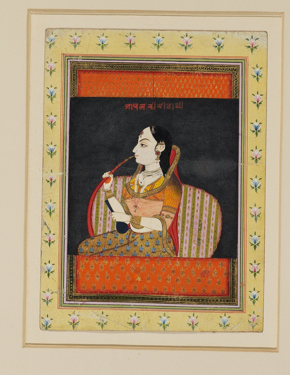 Jharoka penceresindeki bir kadın büstü by Indian School