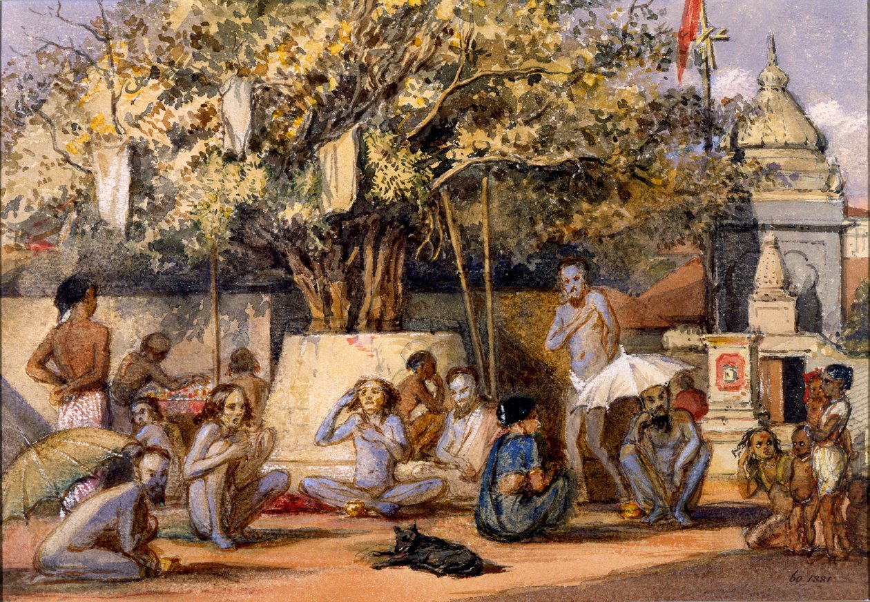 Byragis, bir festival için hazırlanıyor Hindu dini dilenciler, Beach Candy, Bombay by Indian School
