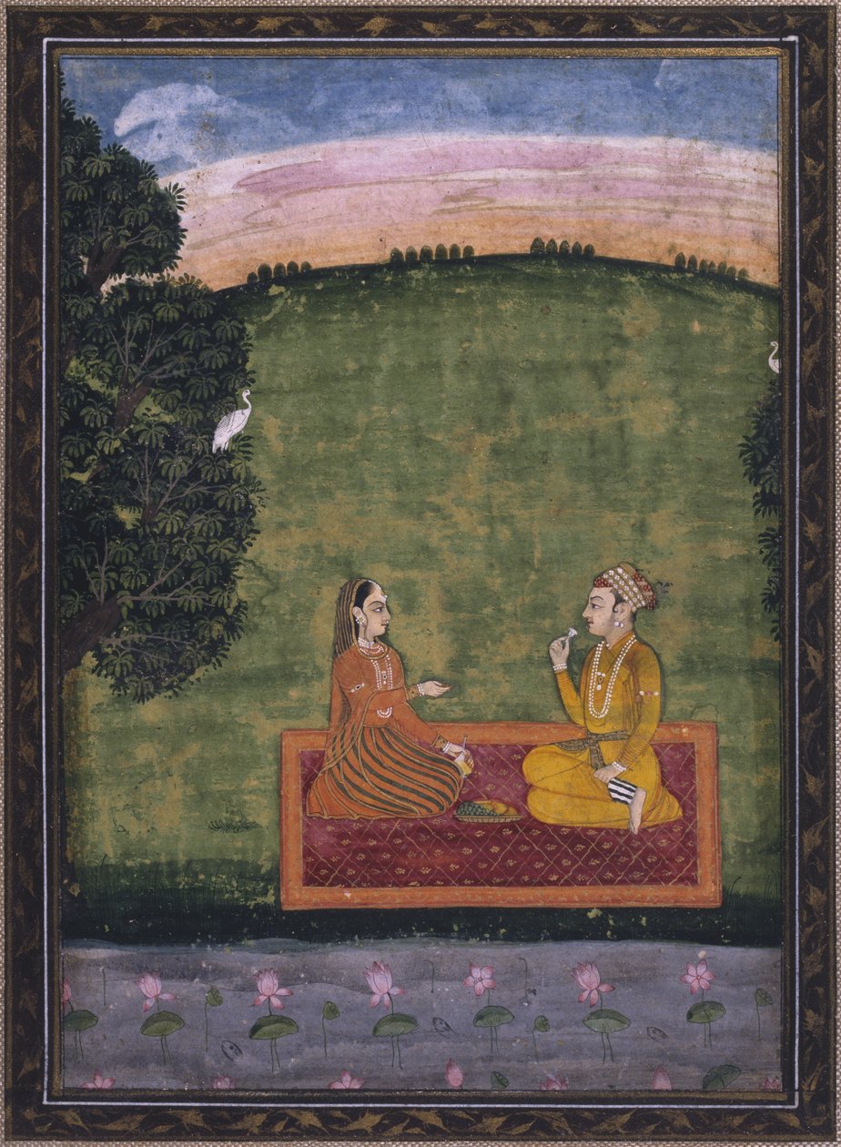 Çift bir manzara içinde by Indian School