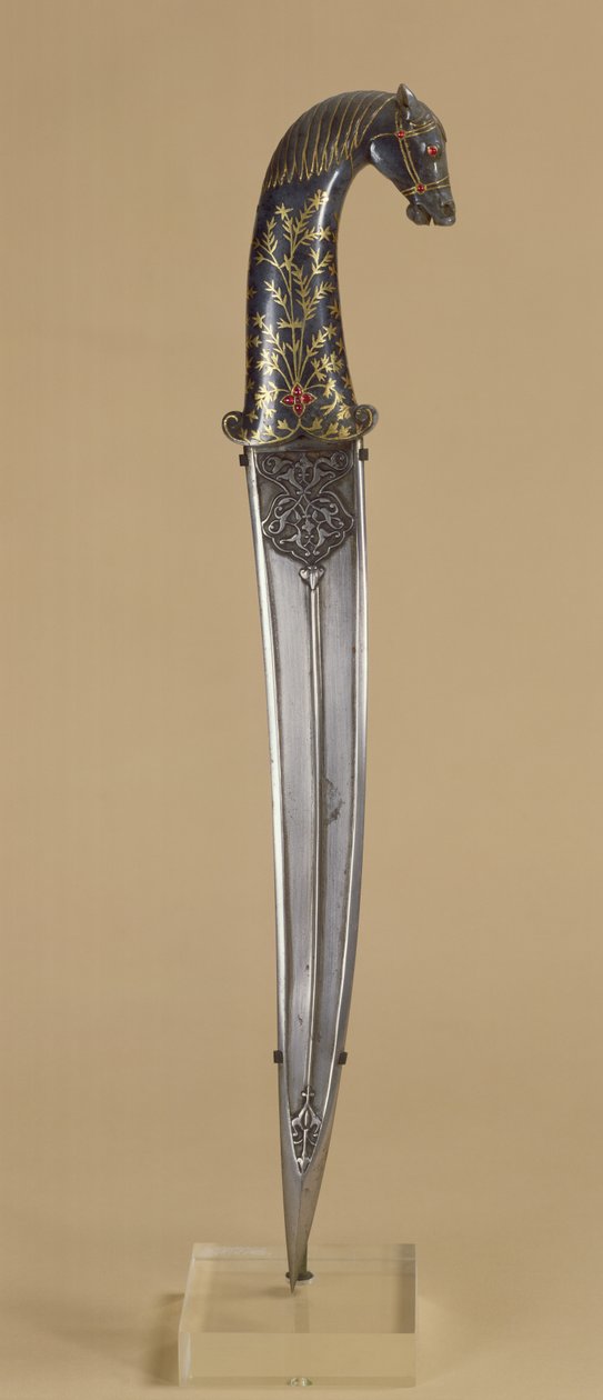 At başı saplı hançer (metal) by Indian School