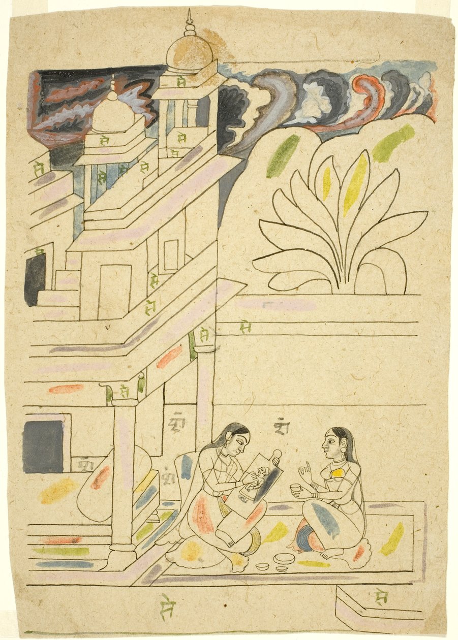 Dhanasri Ragini, 18. yüzyıl by Indian School