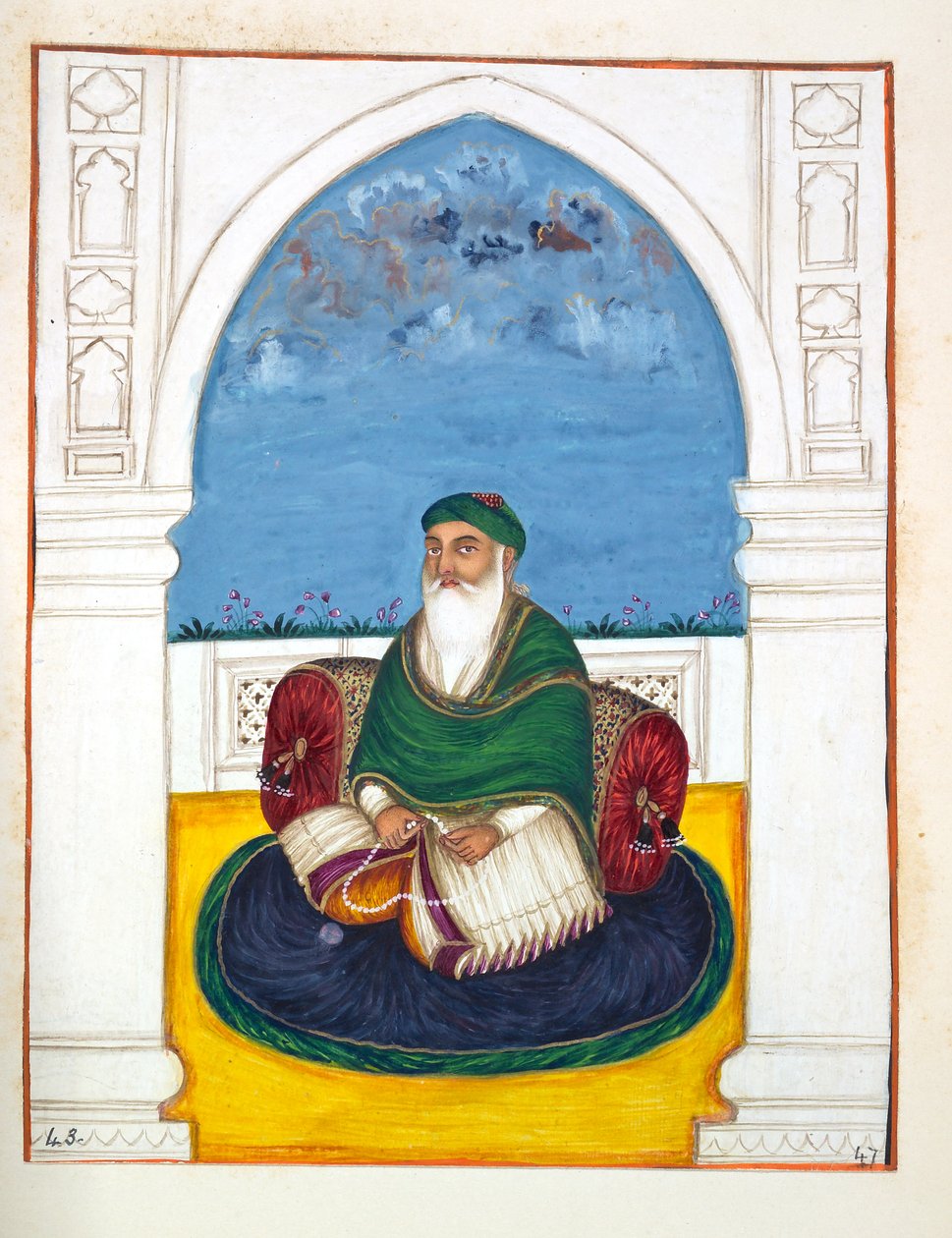 Fakir Imamuddin, The Kingdom of the Punjab, its Rulers and Chiefs, cilt II, kimliği belirsiz bir Hintli sanatçının 30 suluboya çalışması, c.1840 (kağıt üzerinde wc) by Indian School