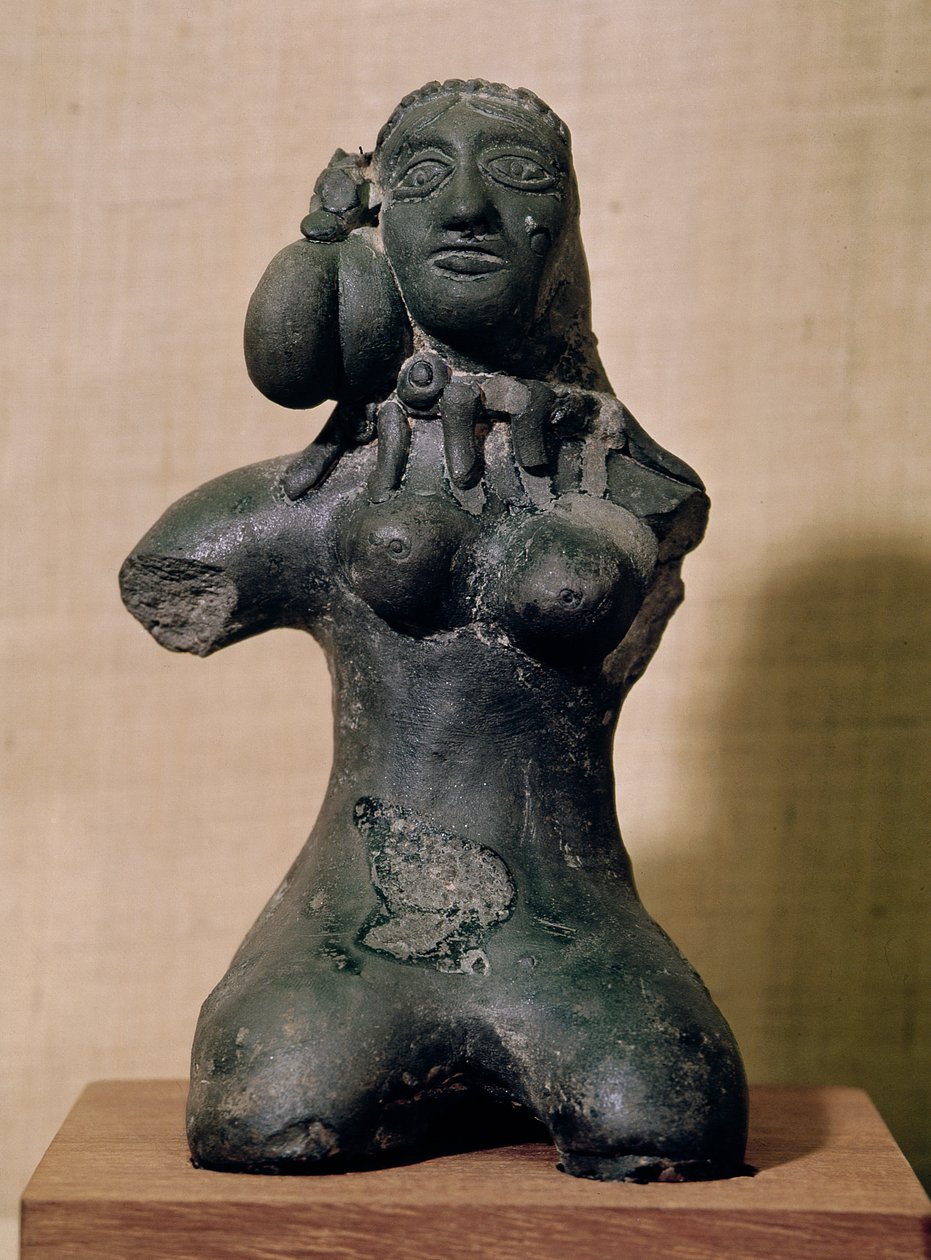 Kadın idol, Mauryan, MÖ 3.-2. yüzyıl by Indian School