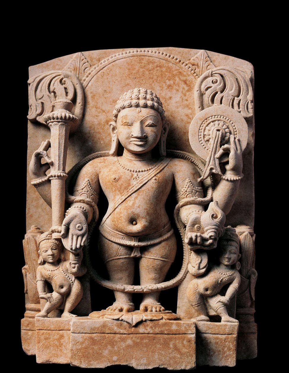 Hint Sanatı: İlahiyat Vishnu. Yüksek rahatlama. 10. yüzyıl. Meerut