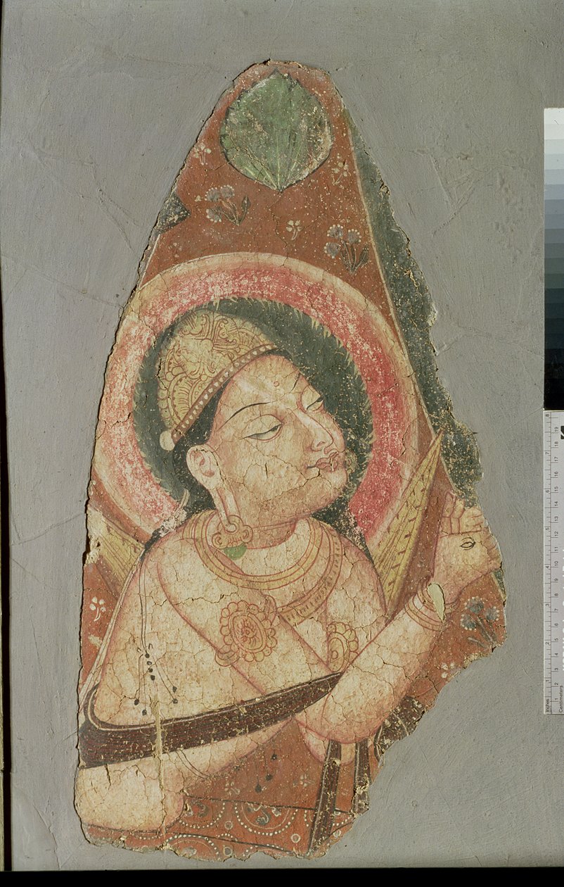 Indra, Balawaste, 7-8. yüzyıl (duvar resmi) by Indian School