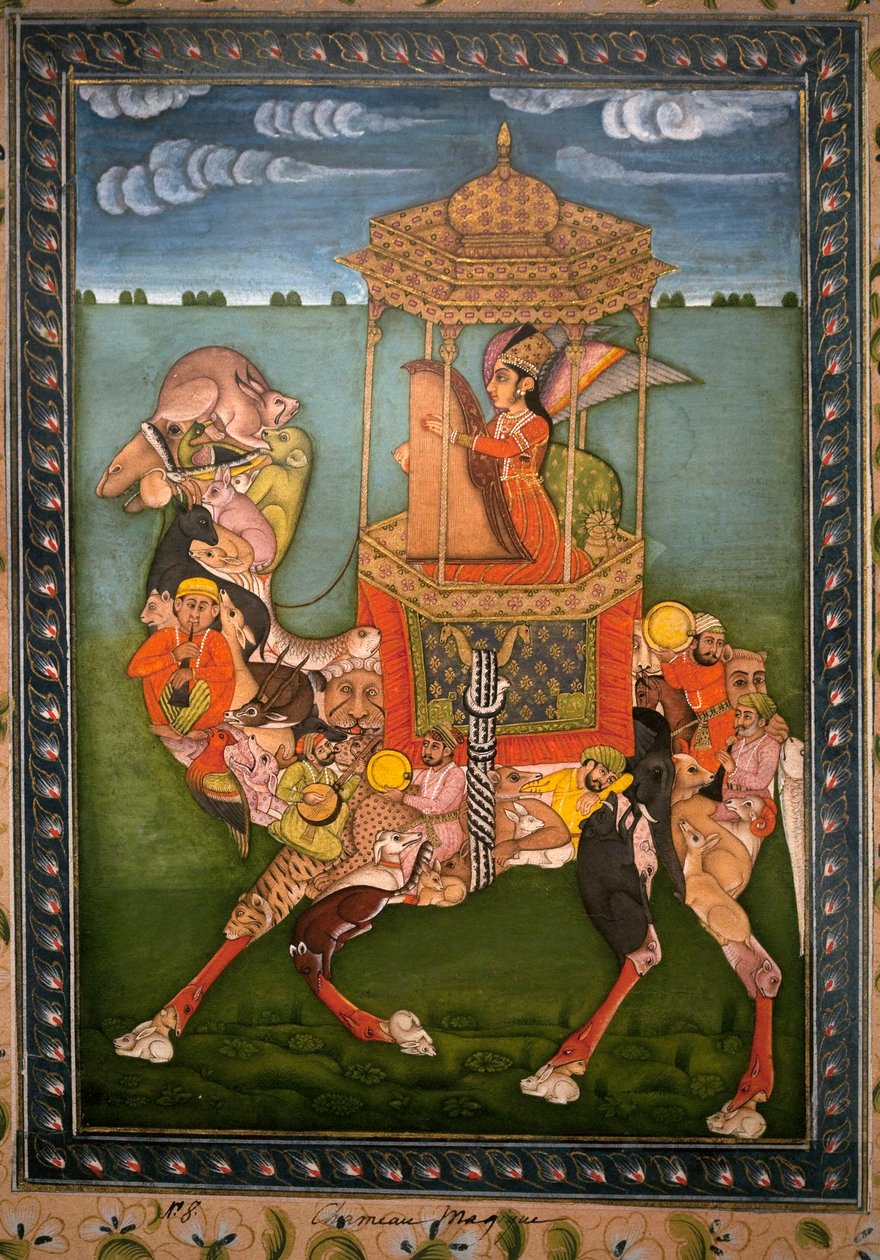 Sihirli deve. Boyalı minyatür, 1750 dolaylarında, Rajasthan ve Pahari (Hindistan) sanatı. Kore Ulusal Müzesi, Seul (Güney Kore). by Indian School