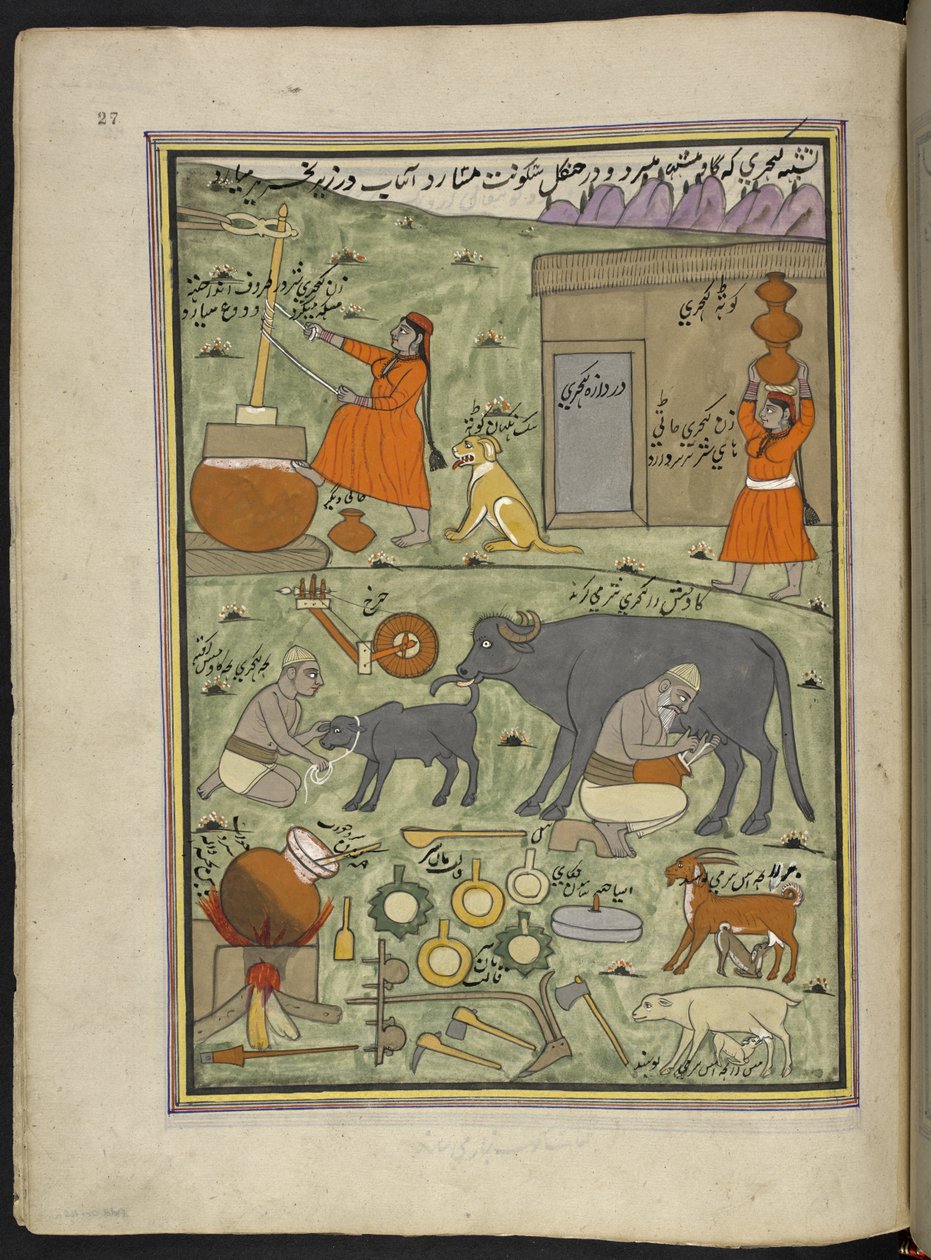 Ormandaki Gujar kastının sütçüleri,  Keşmir