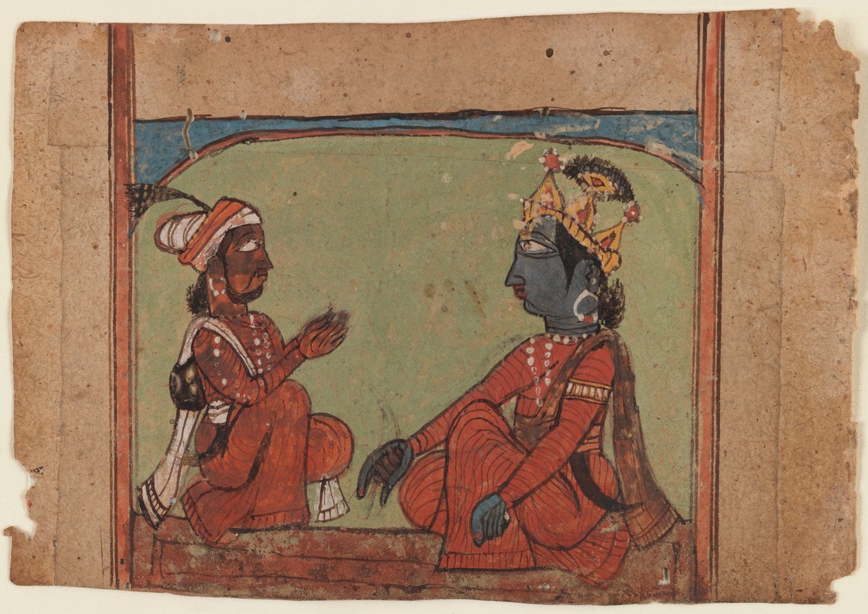 Minyatür boyama (kağıt üzeri opak klozet) by Indian School
