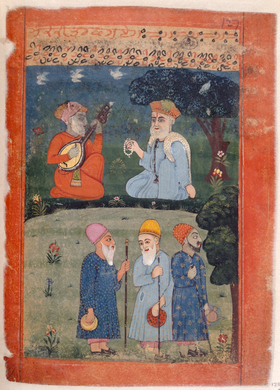 Bayan Panj. B.40, f.128 Baba Nanak, Mardana ve Fakirs, 