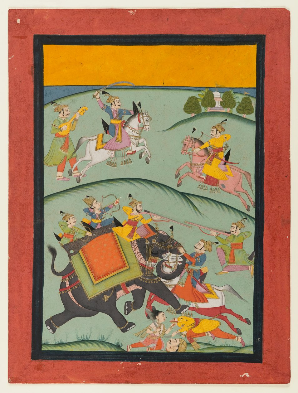 Nata Ragini, dağınık bir Ragamala serisinden sayfa, 1800