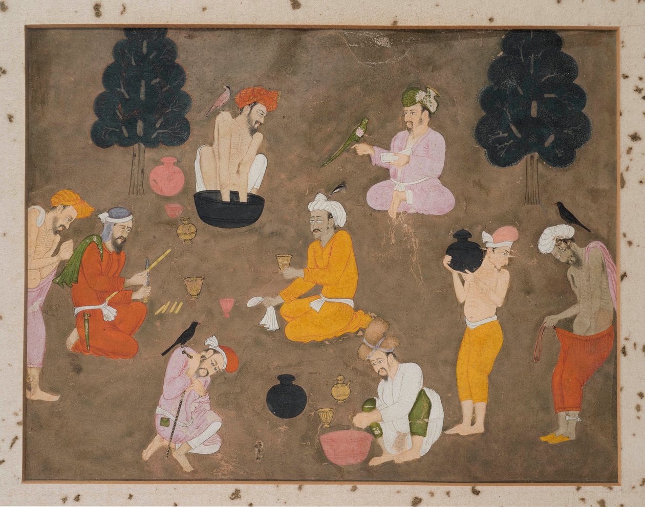 Dokuz adam bhang hazırlıyor by Indian School