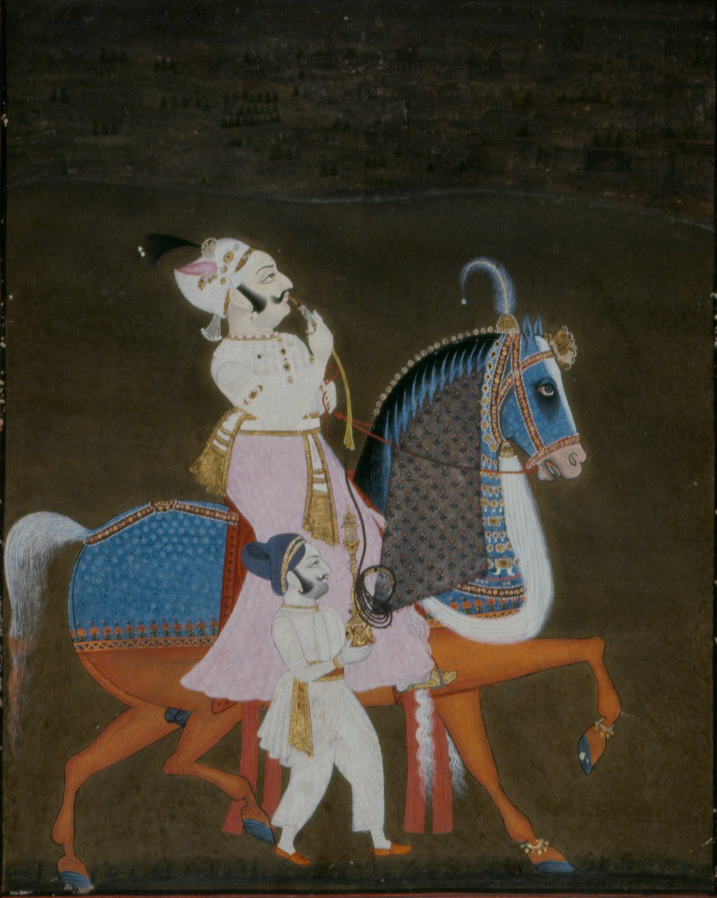 Mewar asilzadesi, bir görevliyle birlikte Mrigarao