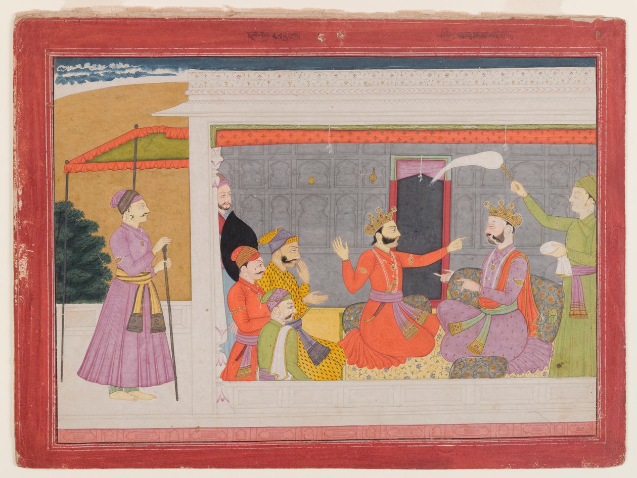 Rukmini Haran serisinden bir sayfa, c.1780-1800 (kağıt üzerinde opak wc) by Indian School