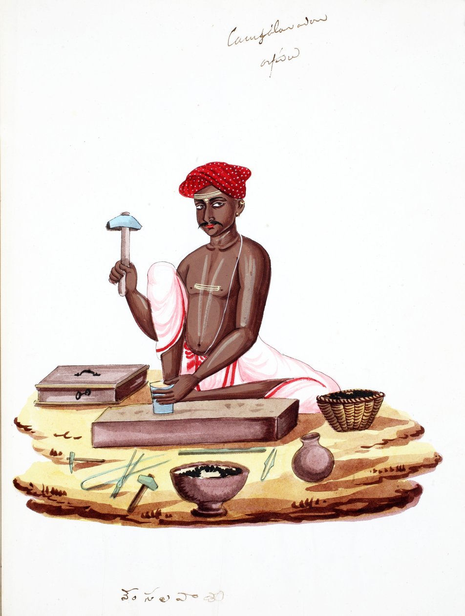 Taş ustası (kağıt üzerinde wc) by Indian School