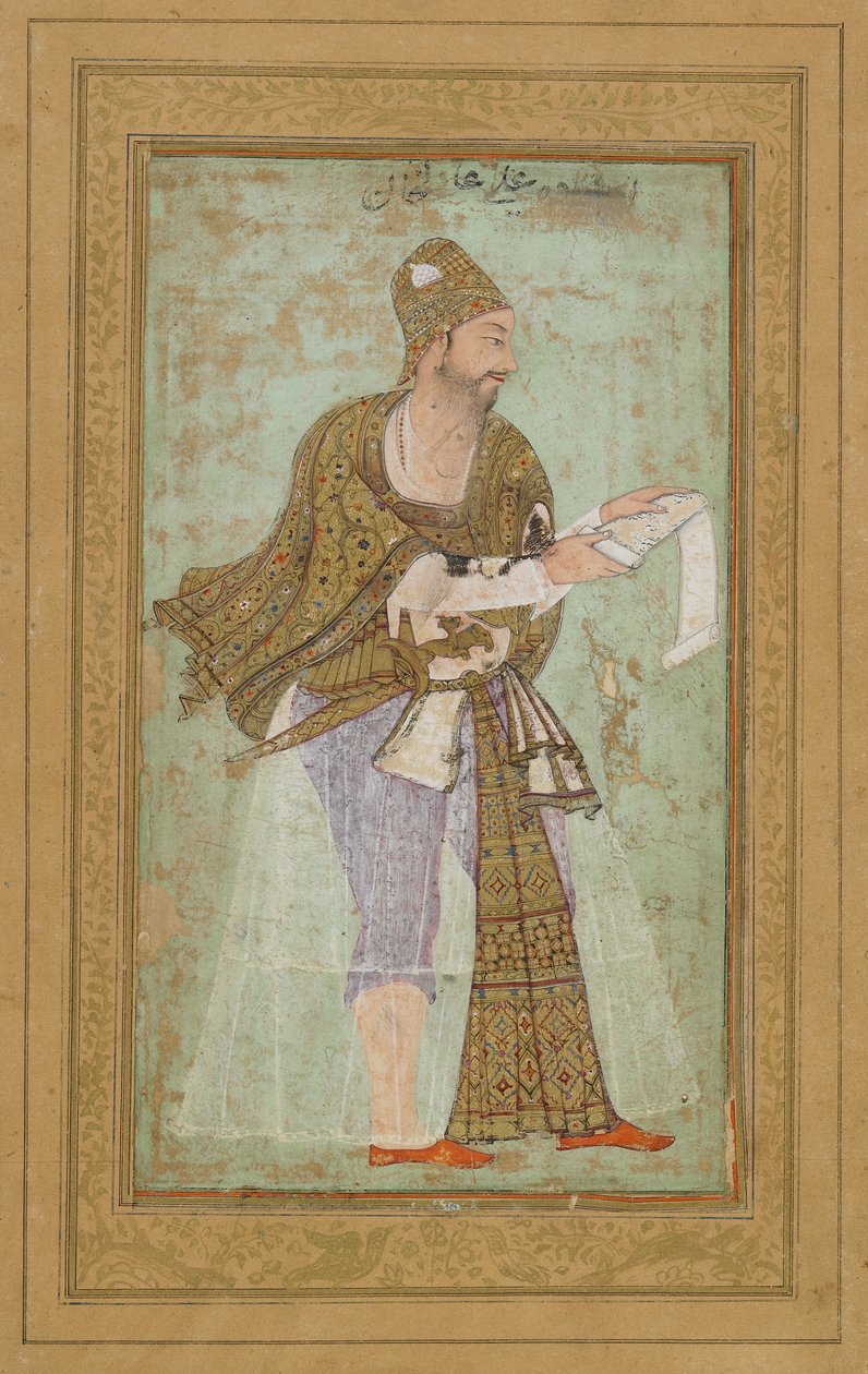 Bijapur Sultanı I. Ali Adilshah, resimli Albüm folyosu, c.1590 by Indian School