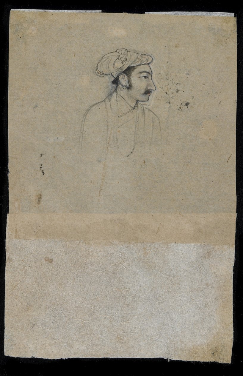 Sultan Khurram (Şah Cihan) (kağıt üzerine mürekkep) by Indian School
