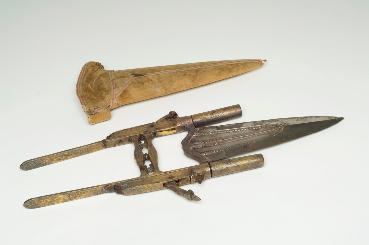 Kılıç, c.1800-35 (altın, ahşap ve metal) by Indian School