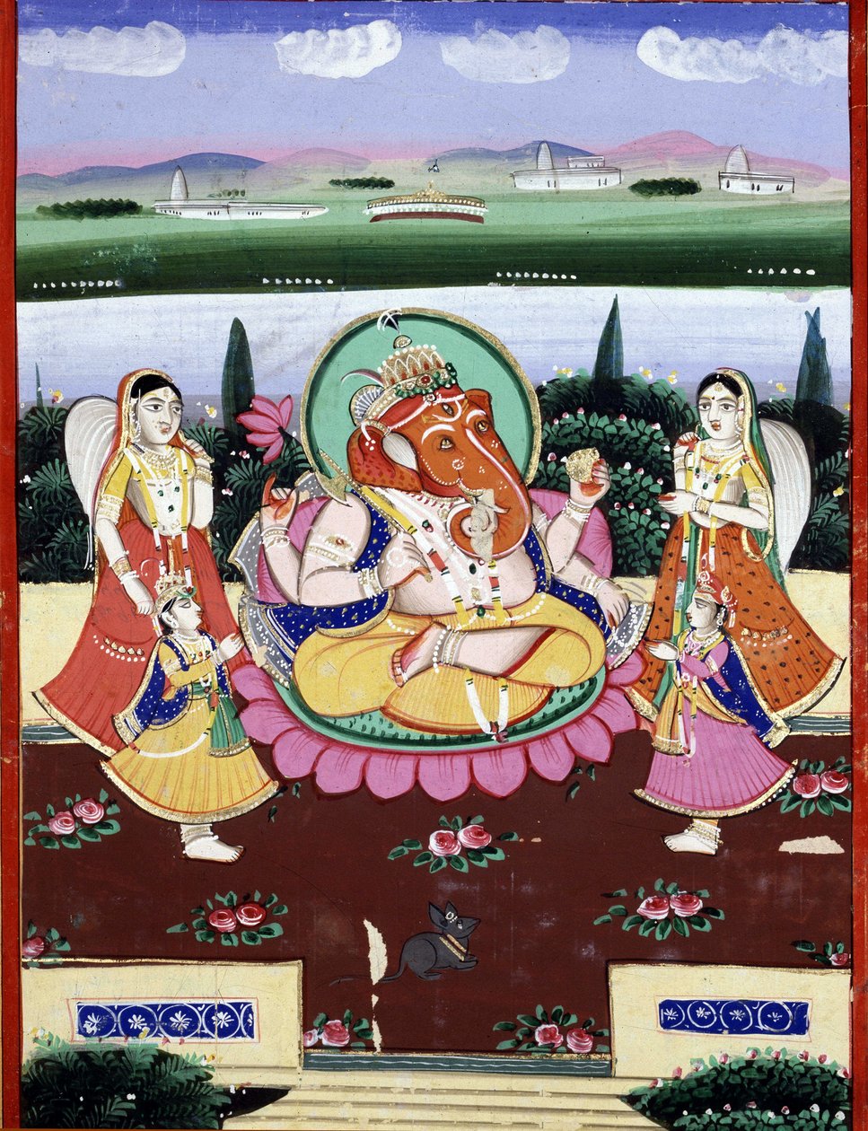 Tanrısal Ganesha (Ganesh veya Ganapati), Shiva ve Parvati