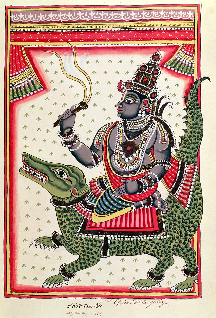 Varuna, Okyanusların Tanrısı by Indian School