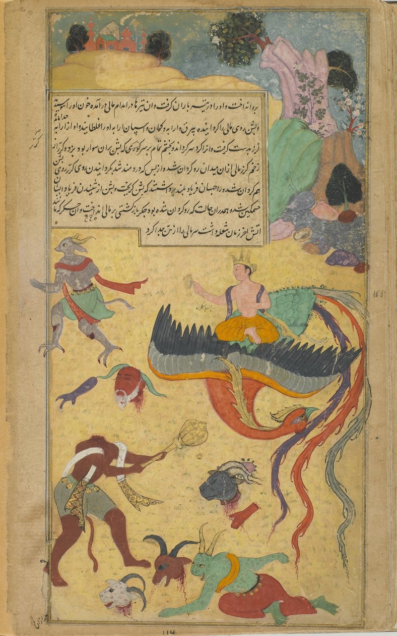 Cilt 2 sayfa 290 Garuda acı içinde savaş alanından dönerken, Vishnu Malis