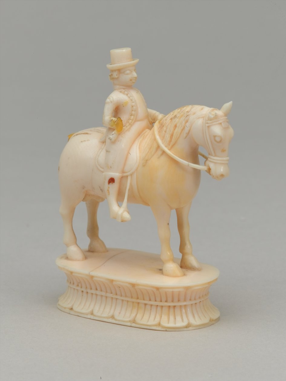 Beyaz şövalye, satranç taşı, Hindistan, 1820 dolaylarında by Indian School