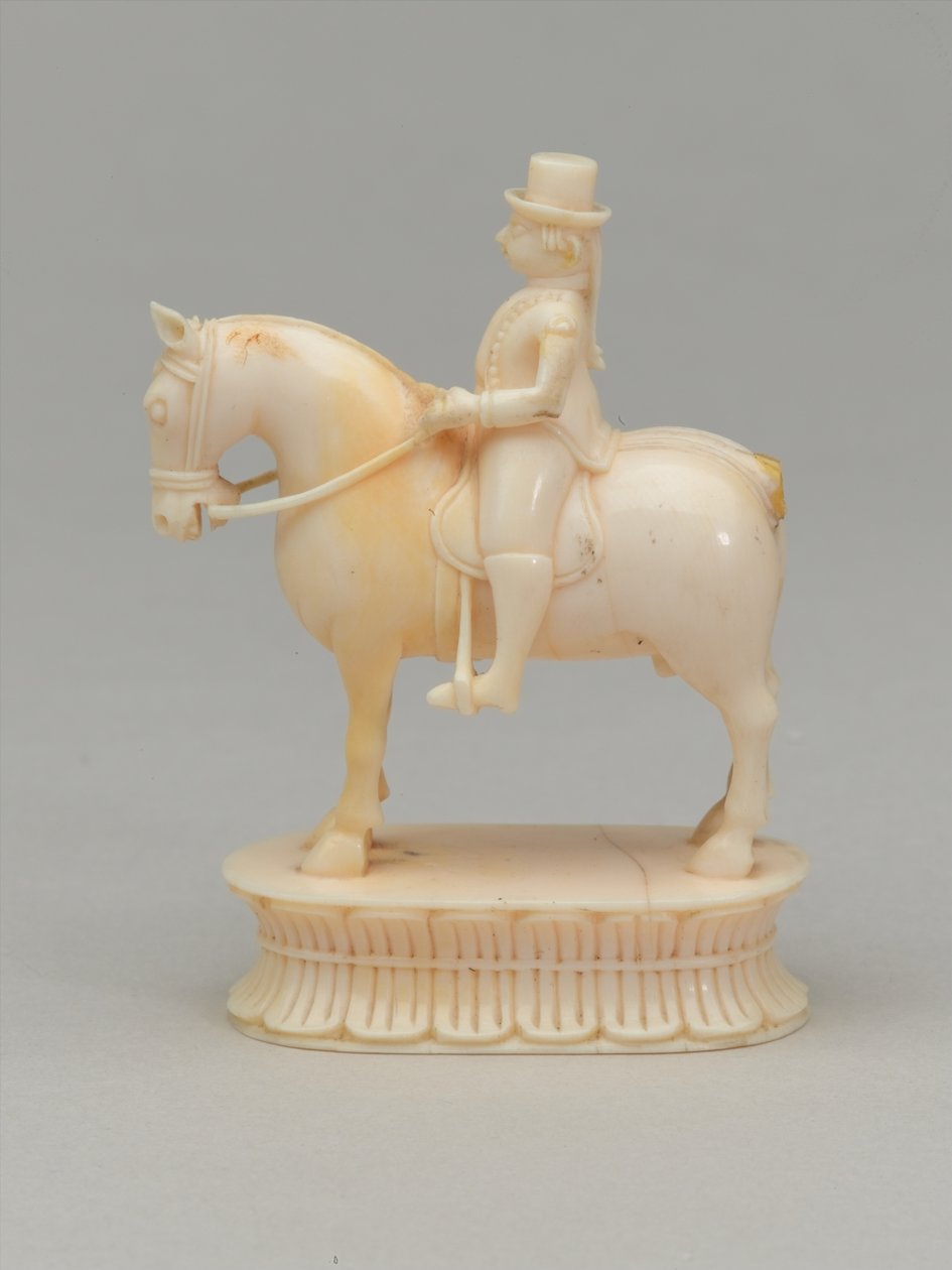 Beyaz şövalye, satranç taşı, Hindistan, 1820 dolaylarında by Indian School