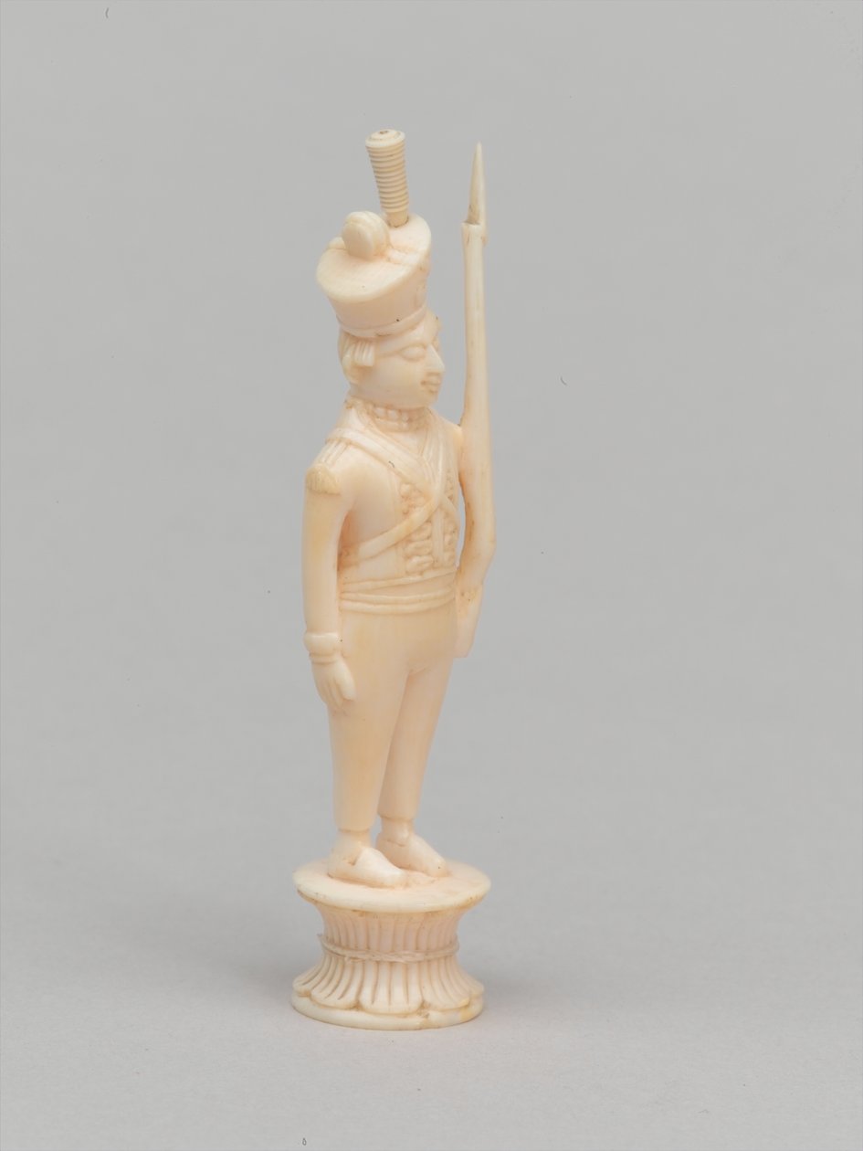 Beyaz piyon, satranç taşı, Hindistan, 1820 dolaylarında by Indian School