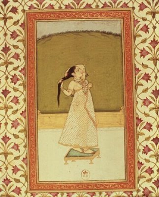 saçlarını fırçalayan kadın by Indian School