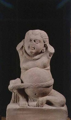 Yaksha, Ahichatra (Kırmızı Kumtaşı) by Indian School