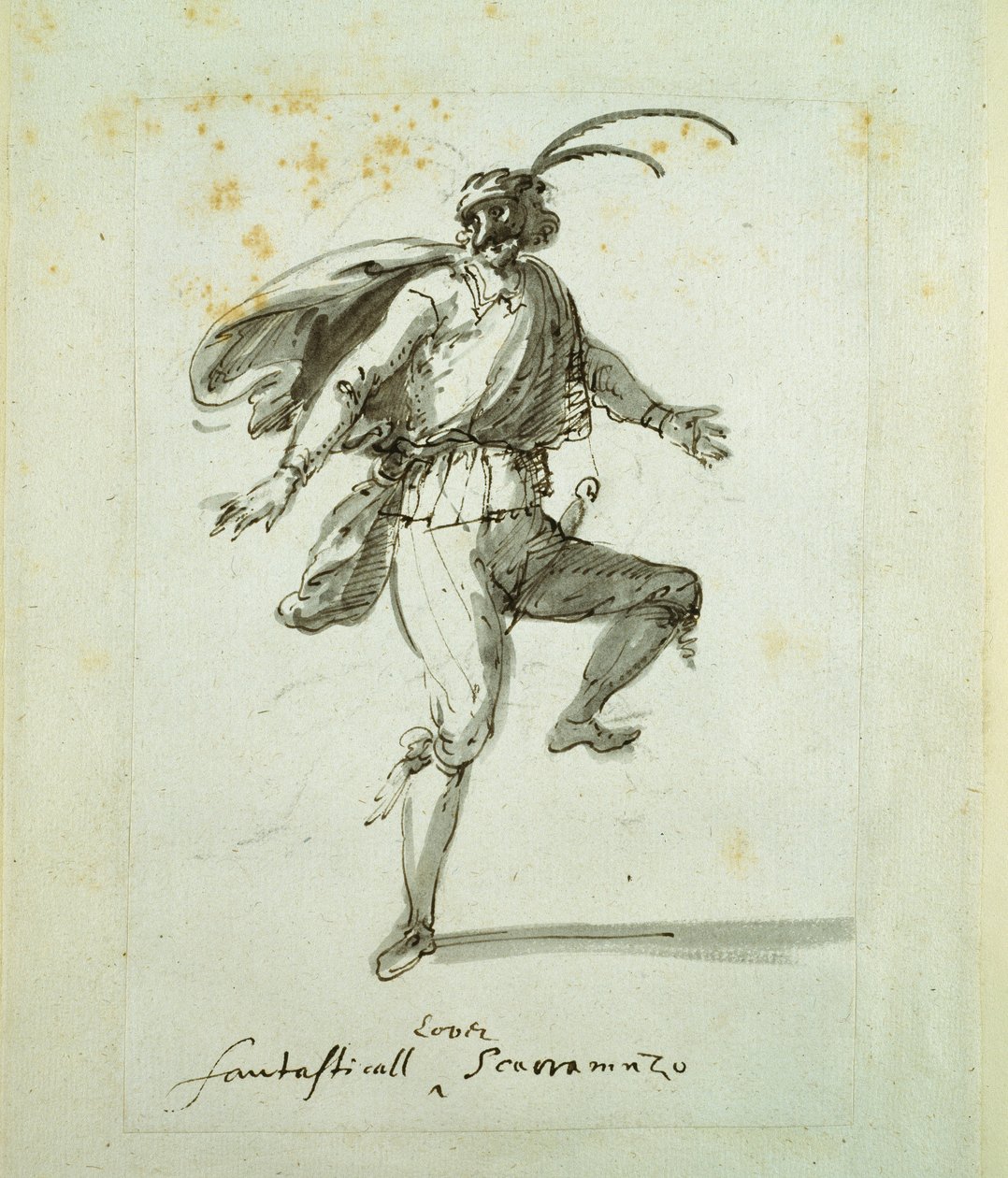Fantastik bir küstah aşık (kağıt üzerinde kalem ve mürekkep) by Inigo Jones