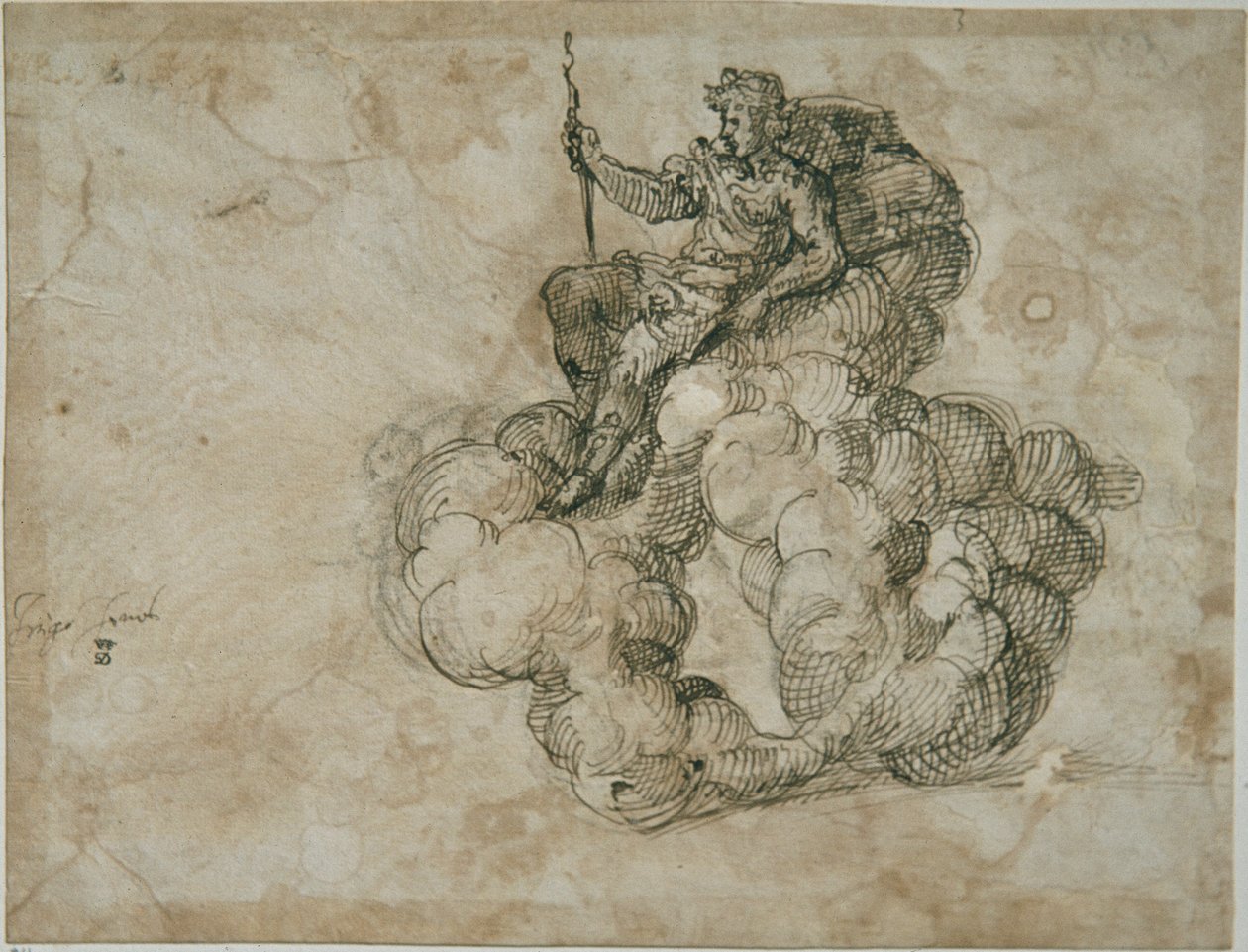 Apollo (kağıt üzerine kalem ve mürekkep) by Inigo Jones