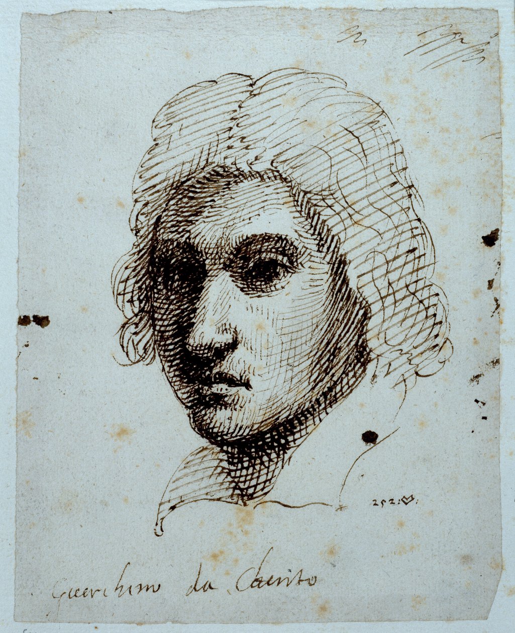 Guercino çizimi (kağıt üzerine kalem ve mürekkep) by Inigo Jones