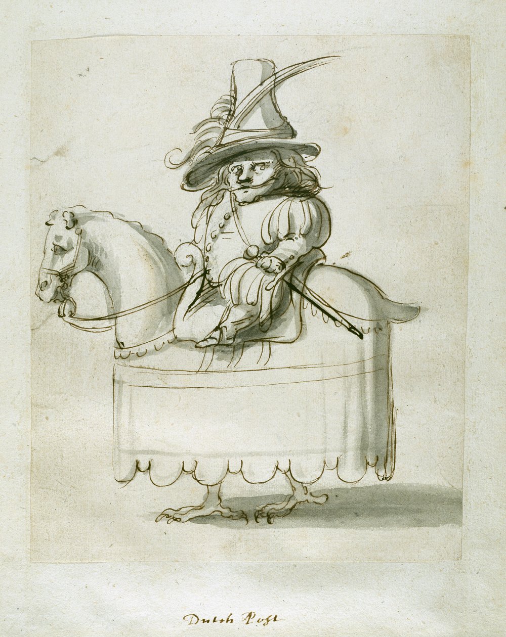 Hollanda Sayfası (kağıt üzerinde kalem ve mürekkep) by Inigo Jones