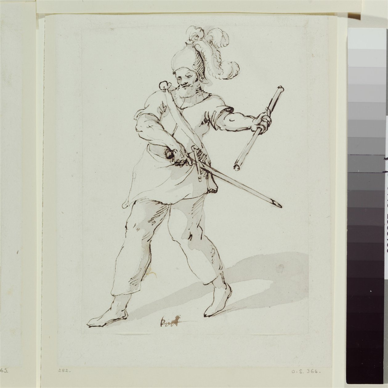 Kett, saraylı 'British Triumphans' için kostüm tasarımı by Inigo Jones