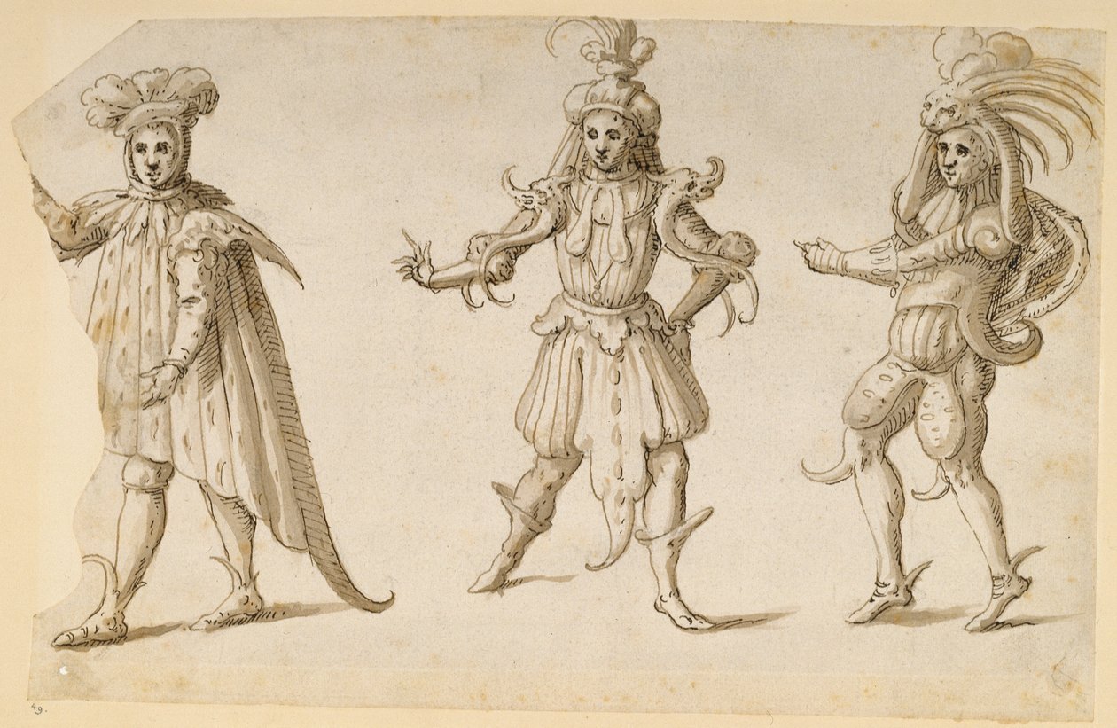 Üç Gün, c1611 (kağıt üzerinde kalem ve mürekkep) by Inigo Jones