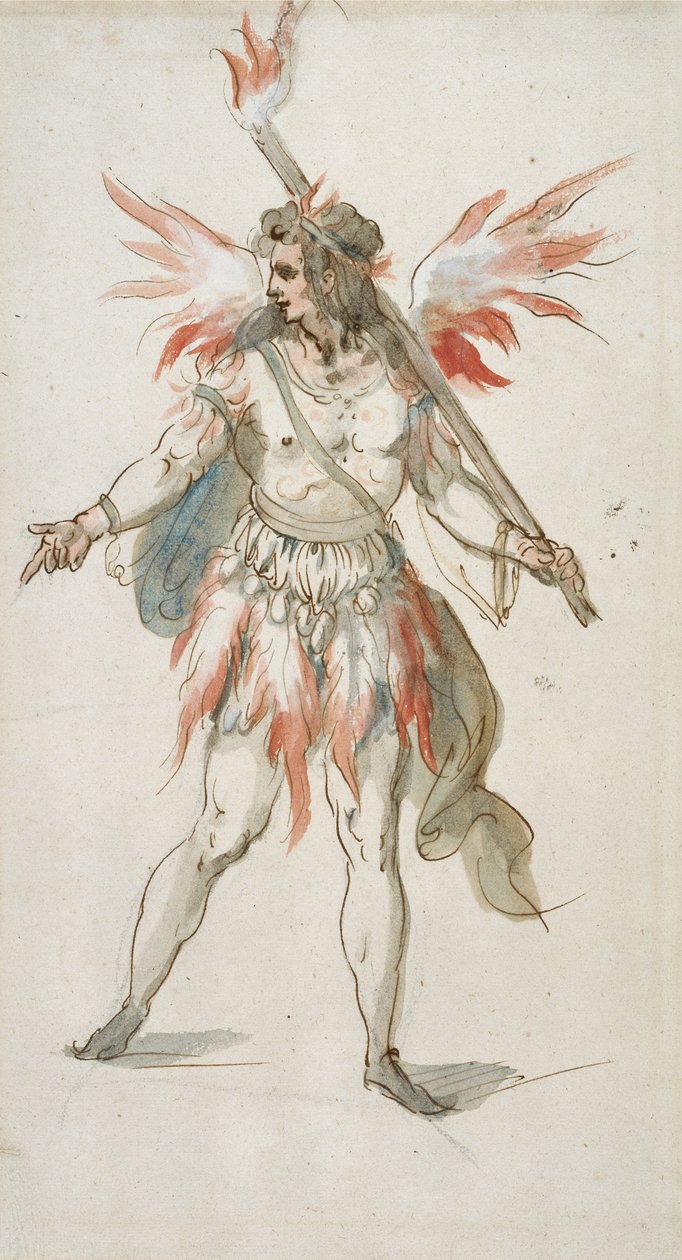 Torchbearer: ateşli bir ruh (kağıt üzerine suluboya) by Inigo Jones