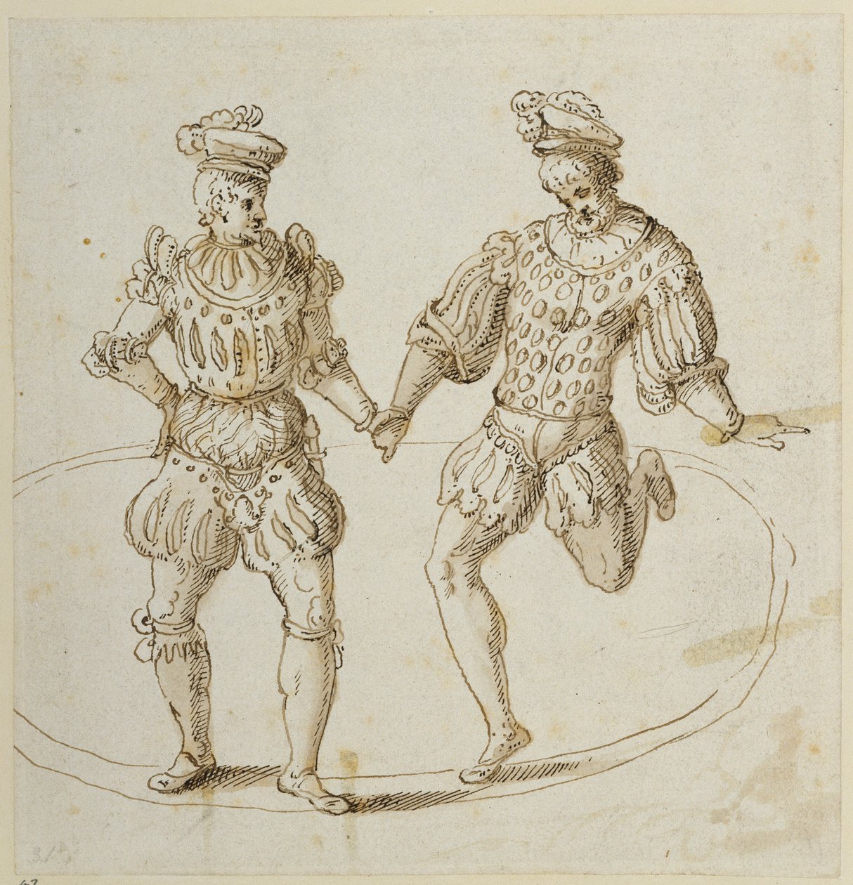 Galli dansçılar (kağıt üzerine kalem ve mürekkep) by Inigo Jones