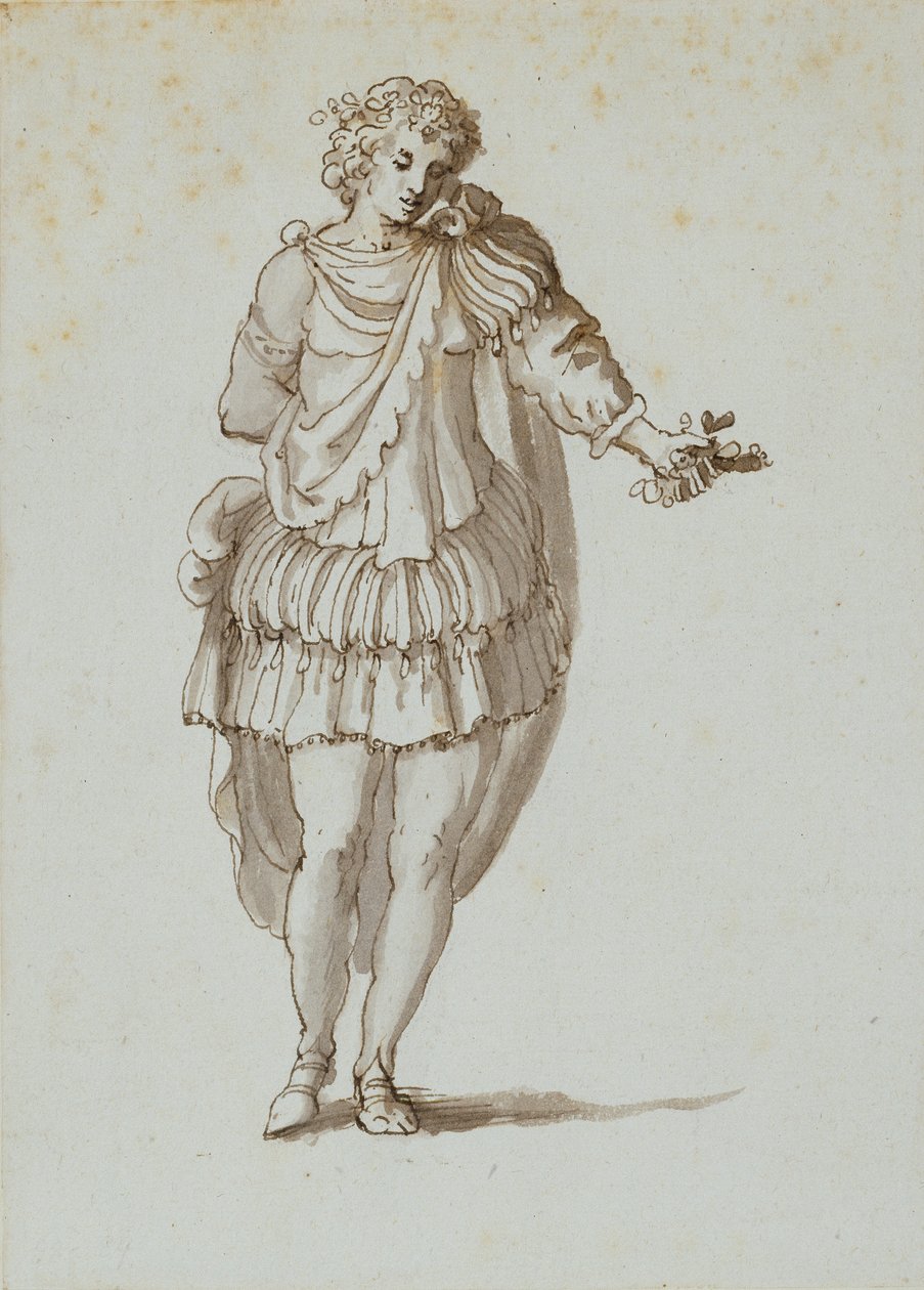 Zephyrus (kağıt üzerine kalem ve mürekkep) by Inigo Jones
