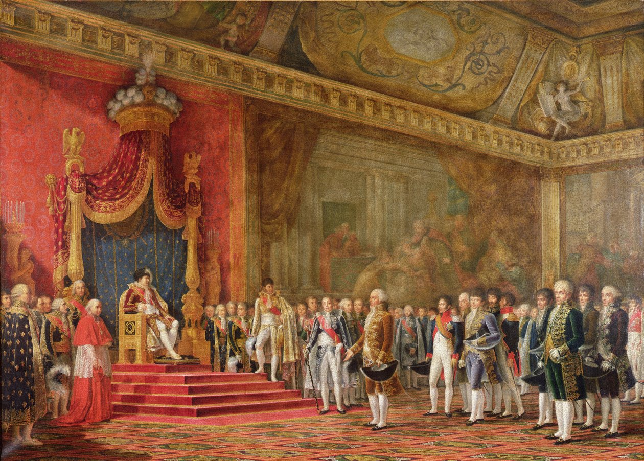 Napolyon (1769-1821) Roma Senatosu Delegasyonunu Kabul Ederken, 16 Kasım 1809 by Innocent Louis Goubaud