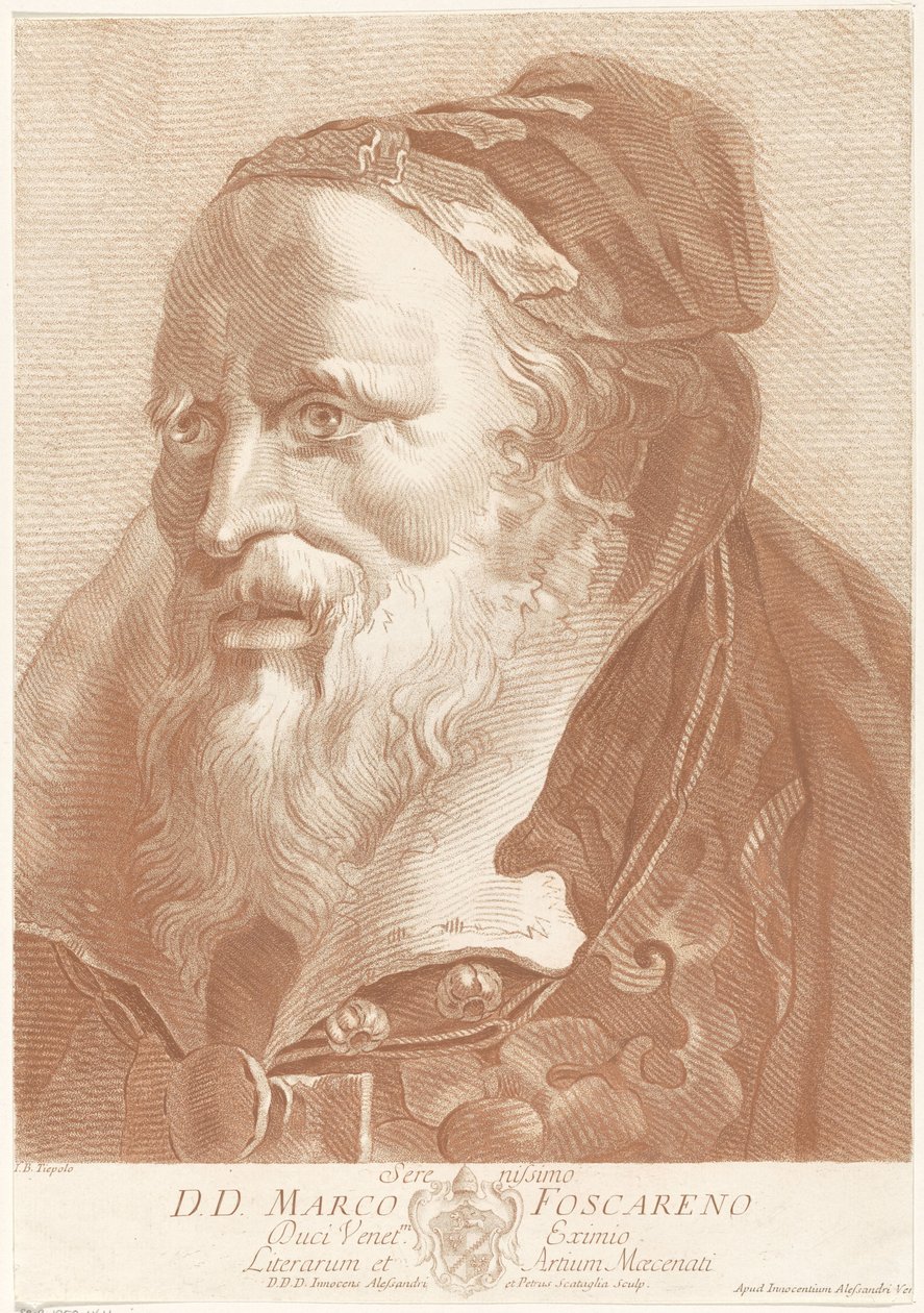 Portret van doge Marco Foscarini by Innocente Alessandri