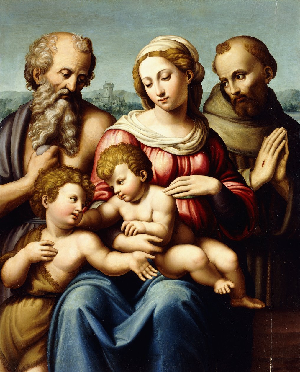 Bebek Aziz Vaftizci Yahya ile Madonna ve Çocuk, by Innocenzo da Imola