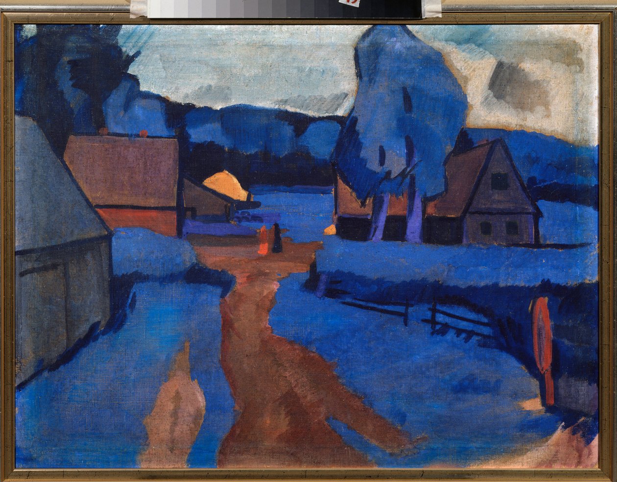 Mavi manzara - Iosiph (Iosif) Solomonovich Shkolnik (1883-1926), tuval üzerine yağlı boya, yaklaşık 1910 - Rus sanatı, 20. yüzyıl, avangart - Özel koleksiyon by Iosiph Solomonovich Shkolnik