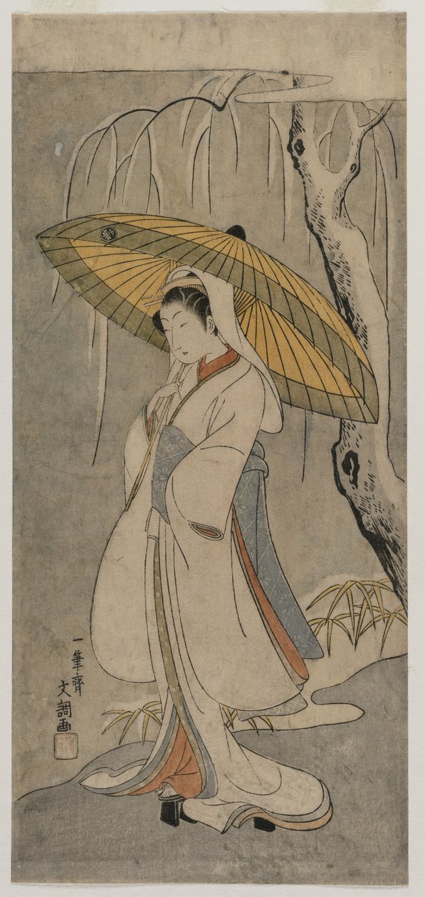 Heron Maiden rolünde Segawa Kikunojo II (Ichimura Tiyatrosu dizisinden) by Ippitsusai Bunchō